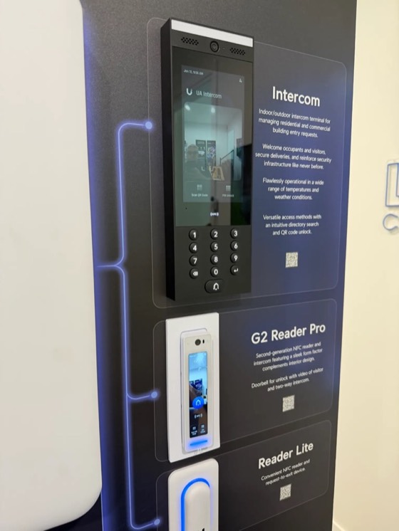 UniFi Access intercom and G2 Reader Pro on display